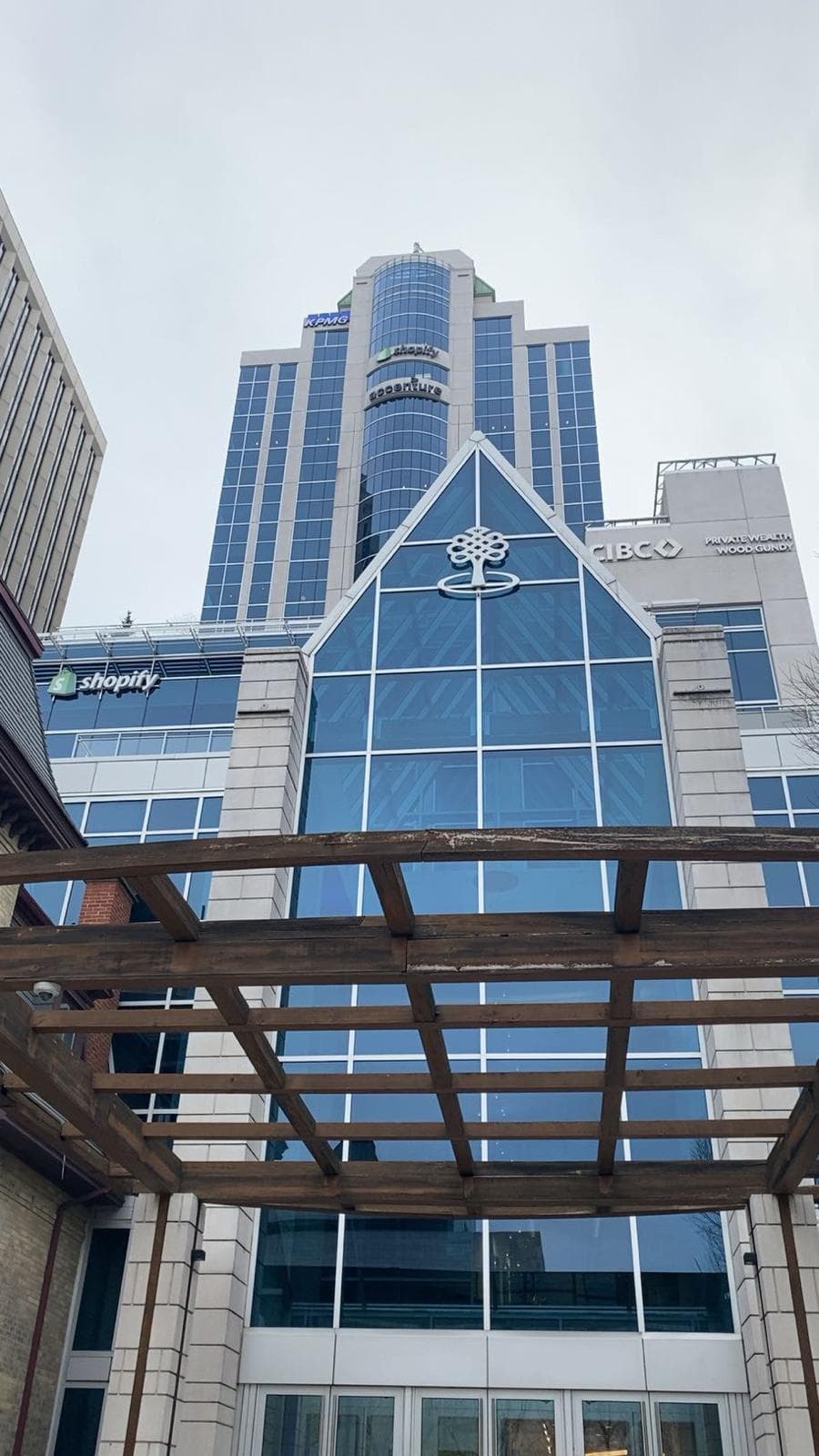 Office tower from below