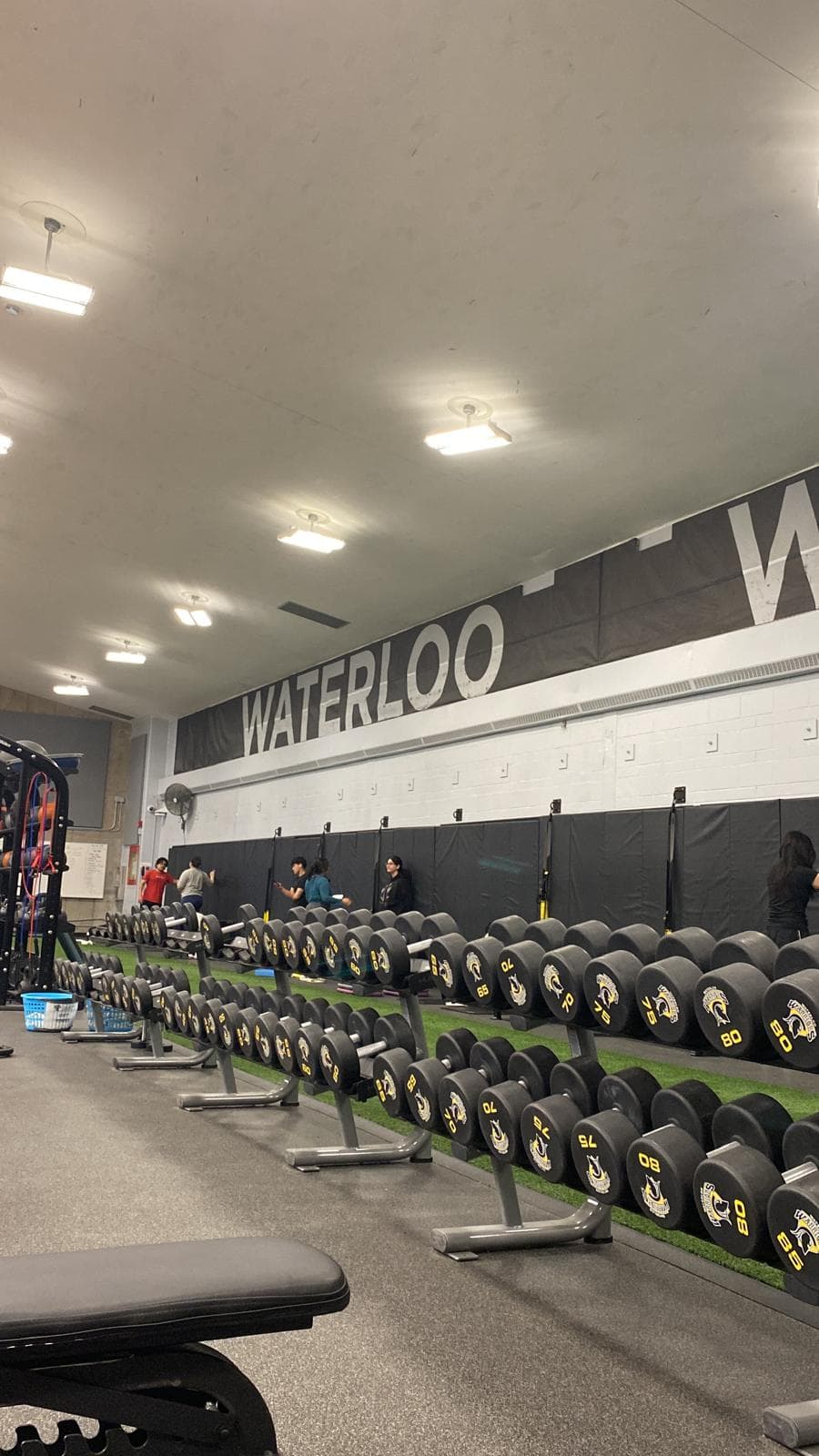 Weight rack in the Waterloo PAC