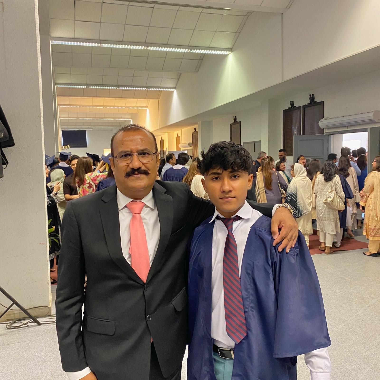 Graduation day with my father